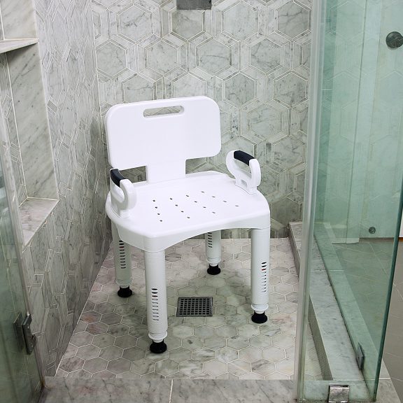 Premium Series Shower Chair with Back and Arms